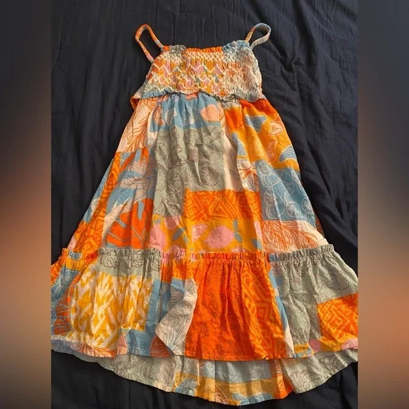 ILLA ILLA Seashell Serenade Tropical Patchwork Bandeau Top Mini Dress NWT - Picture 3 of 6